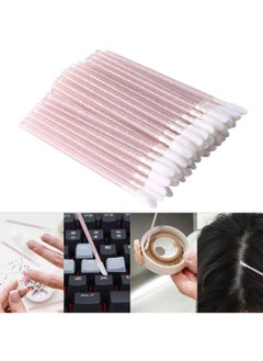 SYOSI SYOSI 100 Pcs Disposable Crystal Lip Brushes Make Up Lip Brushes Lipstick Lip Gloss Wands Eyeshadow Brushes Applicator Tool Makeup Beauty Tool Kits (Pink)  - Image 1