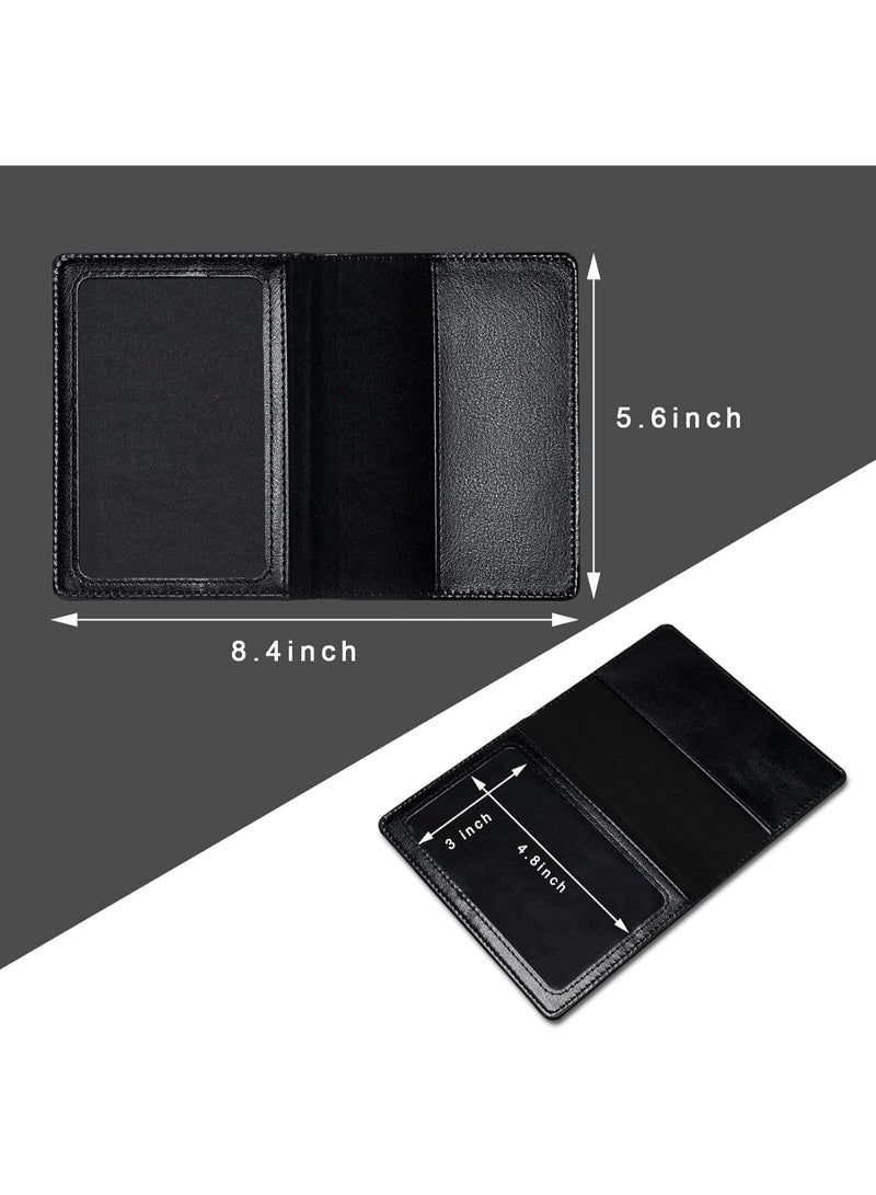 2 Pcs Passport Holders, Ultra Slim Passport Wallet, PU Leather Passport Cover for Women and Men - Image 3