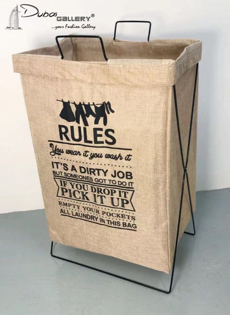 DubaiGallery Laundry Basket Clothes Hamper Clothe Sorter Bin,Foldable Waterproof Organizer Bag with Aluminum Frame,Washing Storage - Image 1