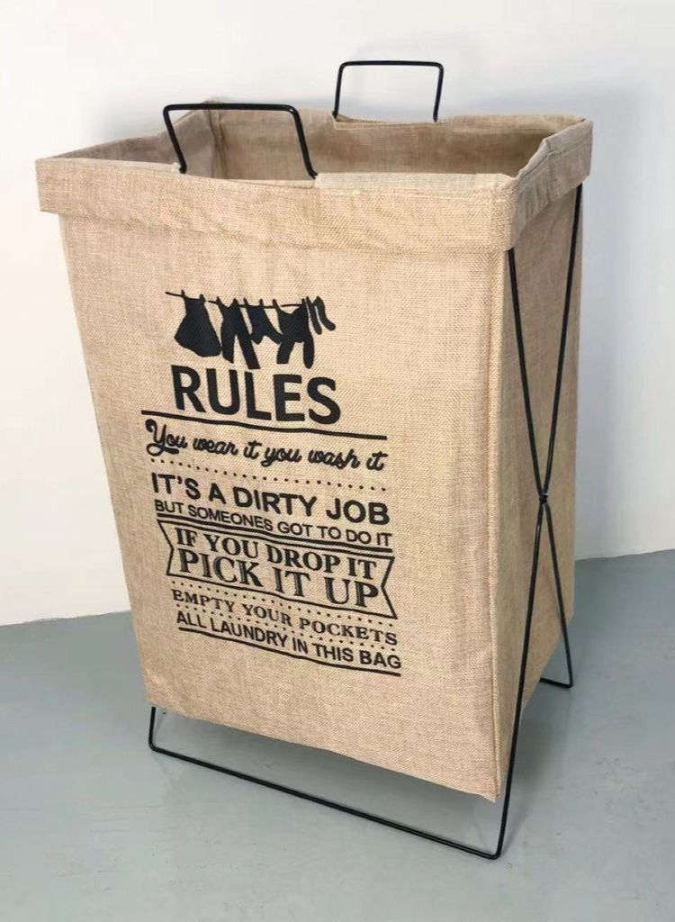 DubaiGallery Laundry Basket Clothes Hamper Clothe Sorter Bin,Foldable Waterproof Organizer Bag with Aluminum Frame,Washing Storage - Image 2