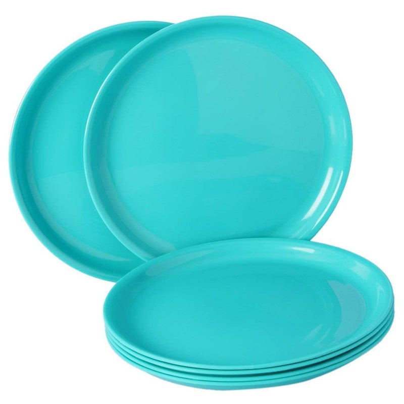Everbuy® 6 Pcs Virgin Plate for Microwave Safe Dinner Set for Office Or Home, Multi Color (6 Plates) - Image 4