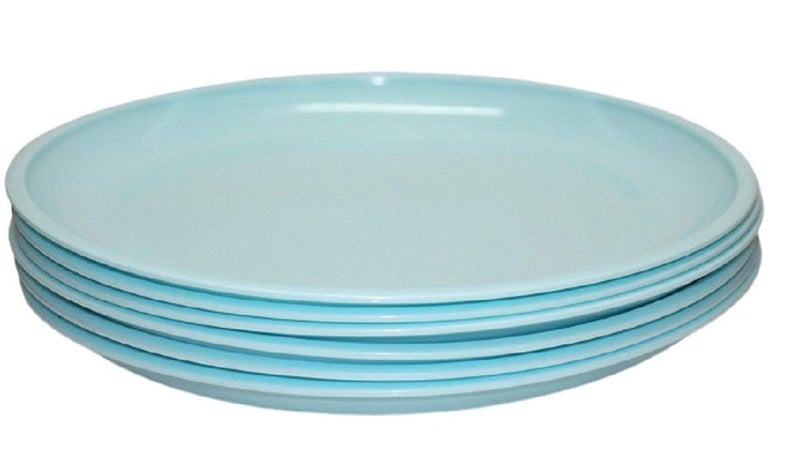 Everbuy® 6 Pcs Virgin Plate for Microwave Safe Dinner Set for Office Or Home, Multi Color (6 Plates) - Image 1