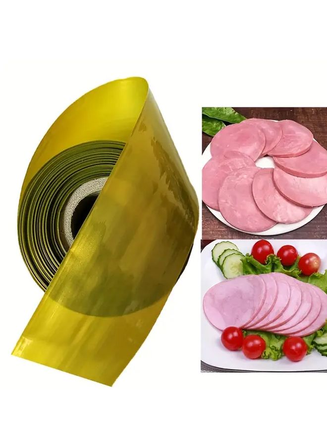 5 Meter Large 55mm High Temperature Resistant Transparent Green Sausage Casing For Meat Preservation - Image 1