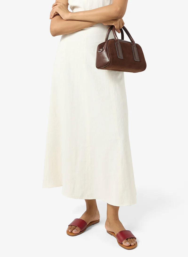 Ginger Burgundy Flat Sandals for Women | Best Price UAE