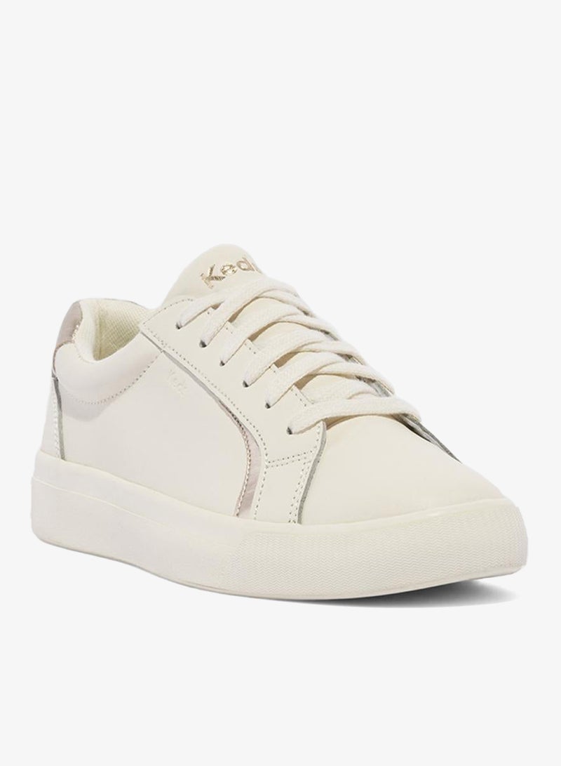 Keds Women's Pursuit Lace Up Leather Casual Sneaker Beige - Image 3