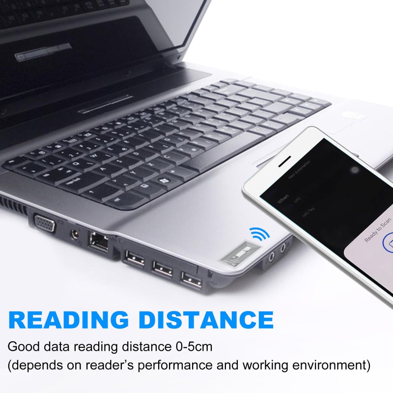LeadSeals 50 PCS NFC Tags Sticker with NTAG213 Chip Blank NFC Stickers Adhesive Labels RFID Tags Rewritable 137 Bytes Memory Compatible with All NFC-Enabled Smartphones and Devices - Image 4