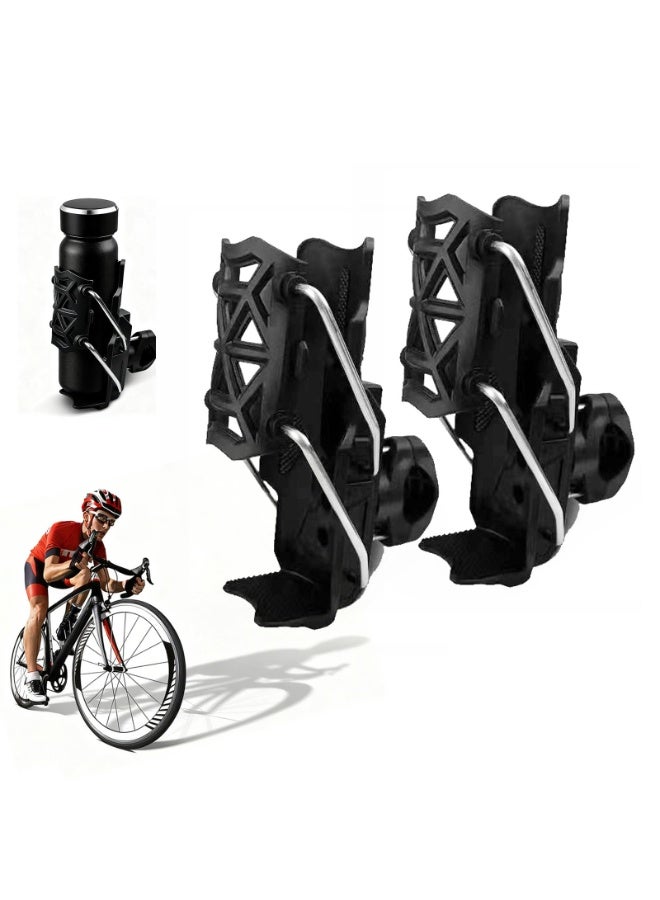 2PCS 360 Degree Adjustable Bike Motorcycle Handlebar Water Bottle Cup Holder Cage Mount - Image 1