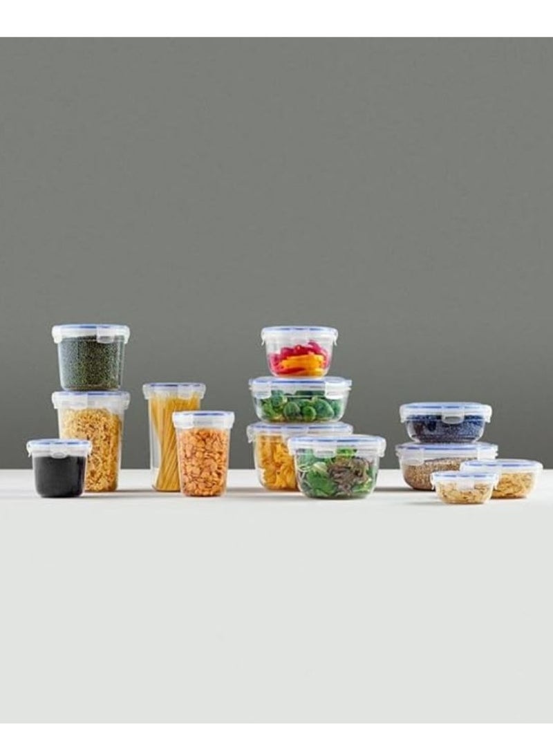 Dunya plastic BPA free rounded container box silicone lid seal airtight Lid Can be used for food Storage meal prep transparent (2425 ml)  - Image 3