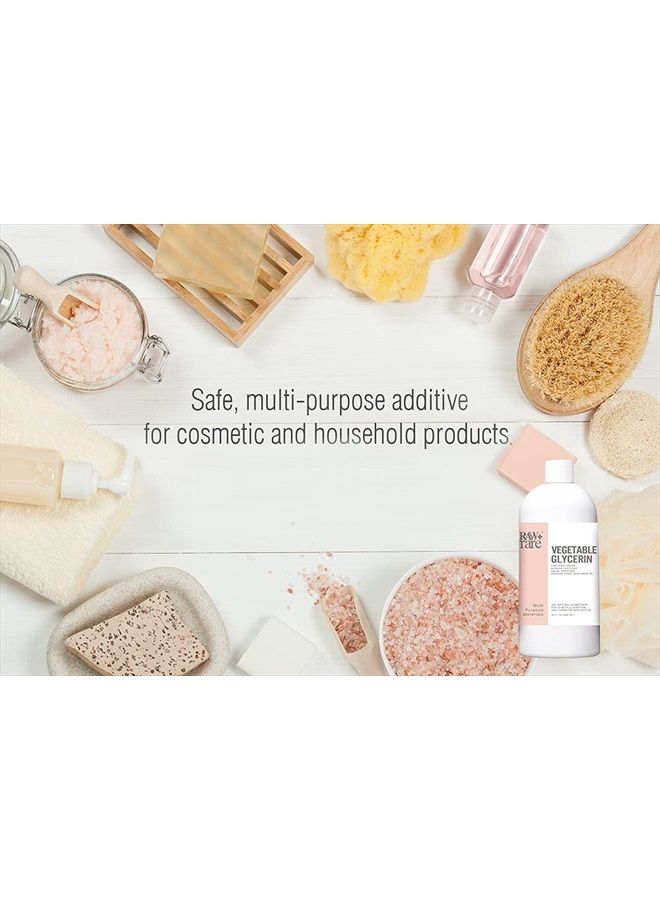 Raw Plus Rare جلسرين نباتي/جلسرين ربع، طبيعي نقي من الدرجة الغذائية USP/درجة التجميل، للبشرة، الشعر، الحرف، زيت قاعدة الصابون - كوشير، حلال وصيدلاني من قبل Raw Plus Rare (32 أونصة سائلة (عبوة من 1)) - Image 5