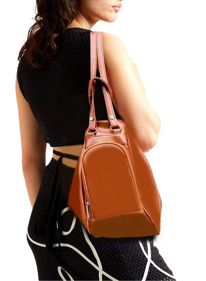 creeper Women’s Stylish Brown Shoulder Handbag | Premium PU Leather | Spacious Casual Tote for Daily Use | Lightweight & Durable Ladies Bag - Image 3