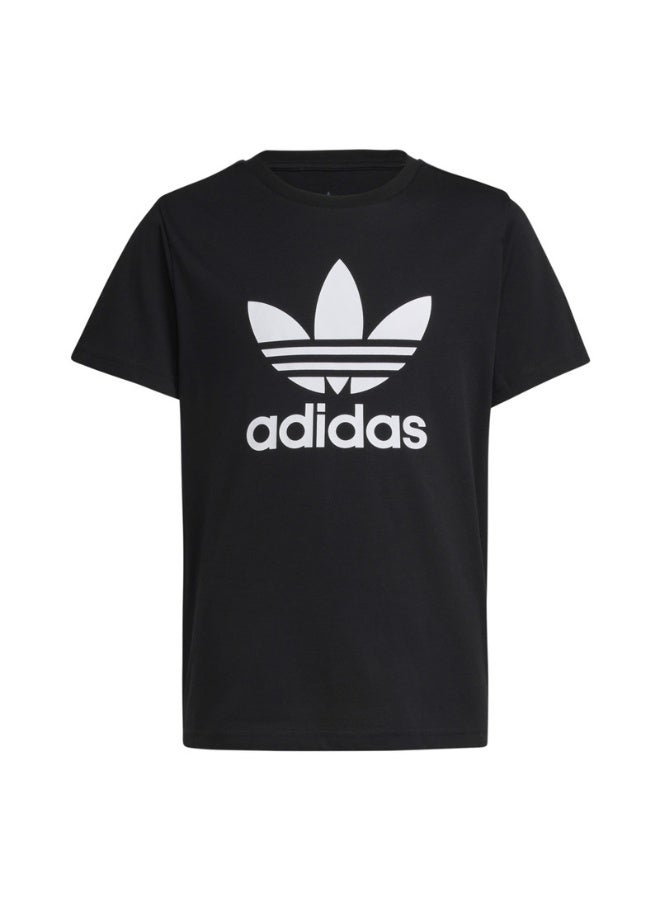 Adidas TREFOIL TEE Black Originals Kids T-SHIRTS  - Image 2
