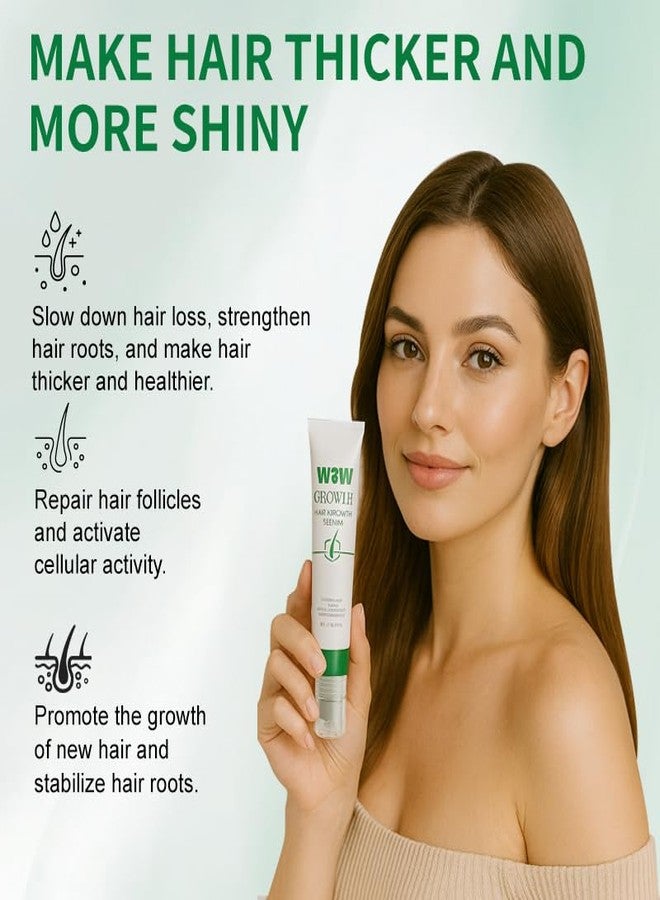 W3W Hair Growth Serum for Scalp - Hair Serum for Hair Growth Accelerates, Strengthens & Thickens Hair Nourishing Formula with Caffeine Non-Greasy Hair Regrowth Treatment Prevents Hair Loss & Thinning - Image 2
