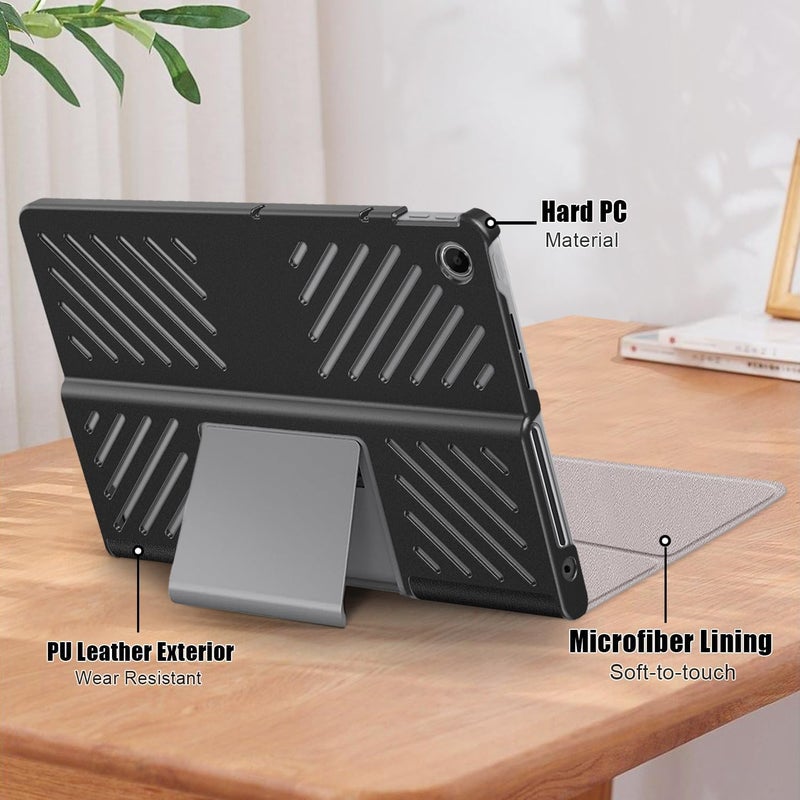 ProElite غطاء لجهاز Lenovo Tab Plus بحجم 11.5 بوصة، غطاء ذكي من جلد PU القابل للطي لجهاز Lenovo Tab Plus بحجم 11.5 بوصة، أسود - Image 3