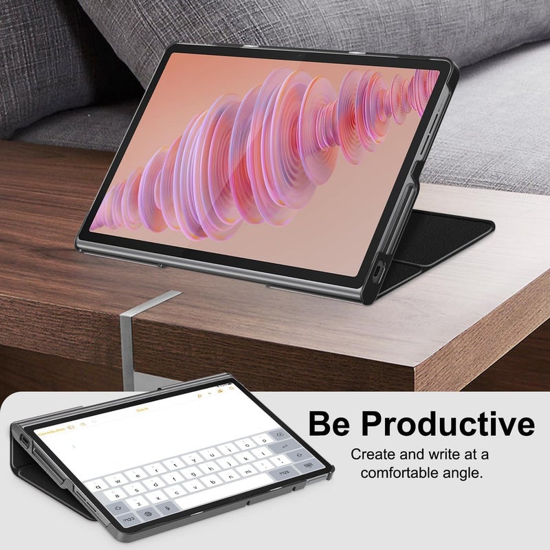 ProElite غطاء لجهاز Lenovo Tab Plus بحجم 11.5 بوصة، غطاء ذكي من جلد PU القابل للطي لجهاز Lenovo Tab Plus بحجم 11.5 بوصة، أسود - Image 5