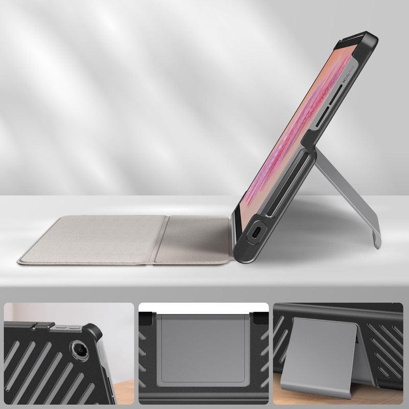 ProElite غطاء لجهاز Lenovo Tab Plus بحجم 11.5 بوصة، غطاء ذكي من جلد PU القابل للطي لجهاز Lenovo Tab Plus بحجم 11.5 بوصة، أسود - Image 4