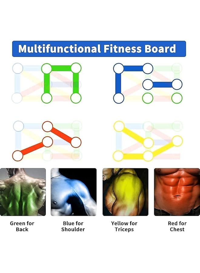 Excefore Fitness Portable Push Up Board System 14 in 1 Body Building Exercise Tools Workout Push Up Stands Push Up Workout Board Training System for Men Women (Black) - Image 3