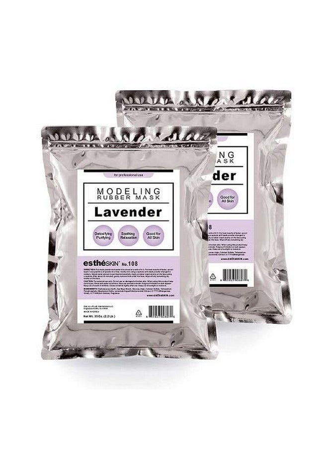 estheskin No.108 Lavender Modeling Mask Powder For Professional Facial Treatment 35 Oz. (2 Pack)  - Image 1