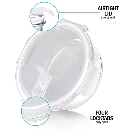 Igluu Meal Prep Round Glass Containers with Air Vent Lids (5 Pack+Extra Lid) – Airtight & BPA-Free – Oven, Microwave, Freezer and Dishwasher Safe – 32oz – Durable Borosilicate Glass - Image 3