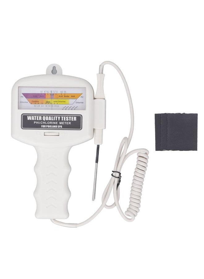 Thoraya Pool Ph CL2 Meter High Precision Large Display Screen Handheld Portable Spa Water Quality Analysis Tester  - Image 1