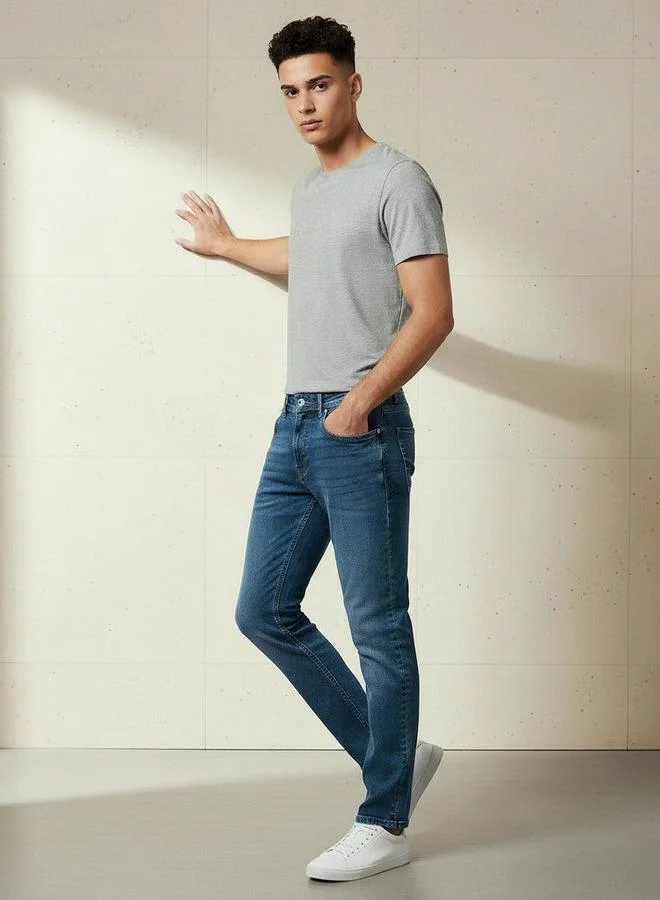 Splash FAV BLUE Men Slim Fit Mid Rise Jeans for Men | Best Price UAE