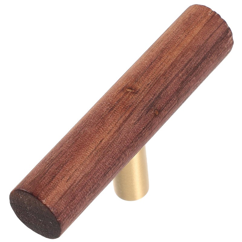 Japanese Style Walnut Wood Drawer Handle Modern Long Cabinet Pull Single Hole 60mm - Image 2