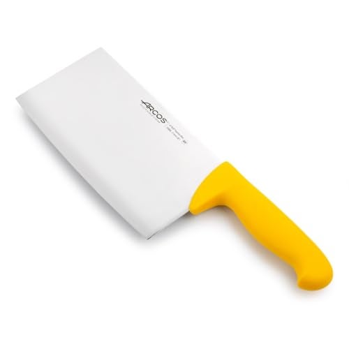 Arcos سكين تقطيع أركوس 8 إنش من الفولاذ المقاوم للصدأ نيتريم وشفرة بطول 215 مم. سكين جزار محترف. مقبض بولي بروبيلين مريح. السلسلة 2900. اللون أصفر - Image 1