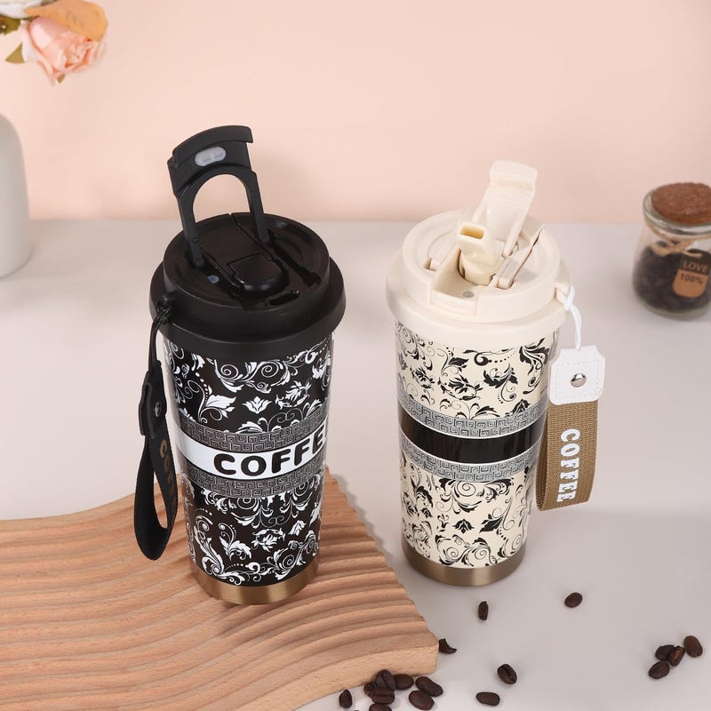 CozyNook 530ml Insulated Coffee Mug Leakproof Thermal Tumbler for Car, Office & Travel, Stainless Steel Hot & Cold Cup Gift for Men & Women | كوب قهوة حراري ستانلس ستيل مانع للتسرب - Image 5