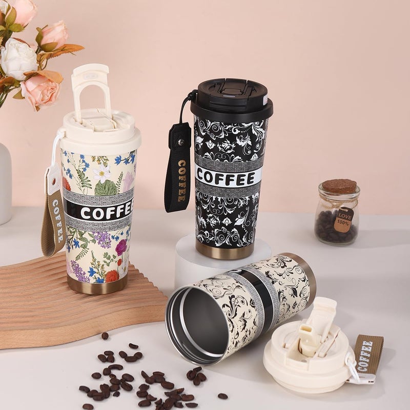 CozyNook 530ml Insulated Coffee Mug Leakproof Thermal Tumbler for Car, Office & Travel, Stainless Steel Hot & Cold Cup Gift for Men & Women | كوب قهوة حراري ستانلس ستيل مانع للتسرب - Image 3