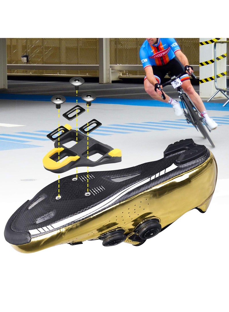 SPD Road Bike Cleats for Shimano Speed-SL SM-SH10 SH11 SH12 Cleats- Indoor Outdoor Peleton Spin Cycling Pedals Cleat u0026 Bicycle Clips Set - Image 5
