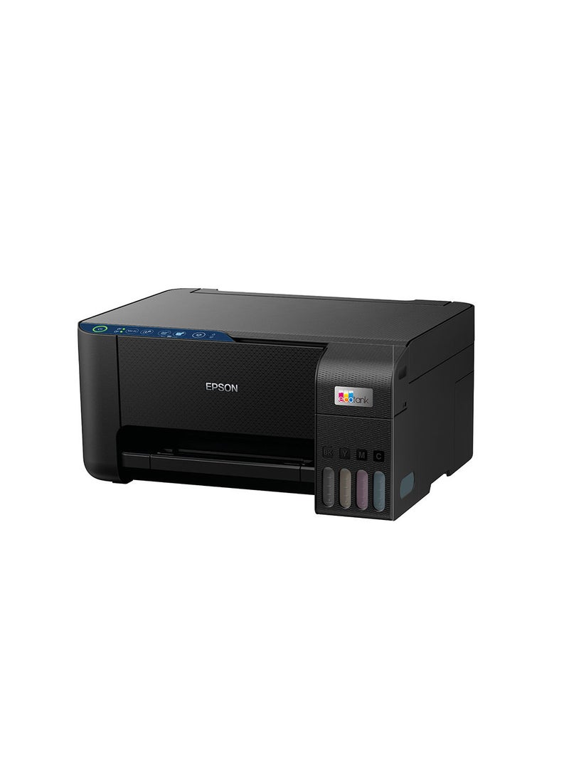 إبسون طابعة ألوان إيكوتانك L3251 اللاسلكيه، 3 فى 1 مقاس A4، مزوده بأتصال واي فاي و أتصال بتطبيق Smartpanel، تعمل على الطباعة، المسح الضوئي و النسخ أسود - Image 2