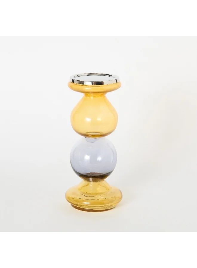 Home Box Moten Glass Decorative Candleholder 11 x 11 x 28 cm