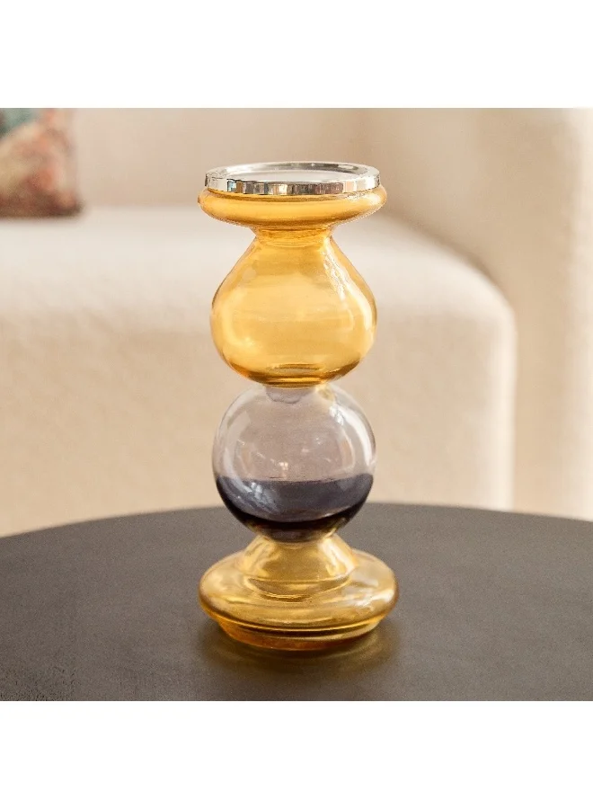 Home Box Moten Glass Decorative Candleholder 11 x 11 x 28 cm