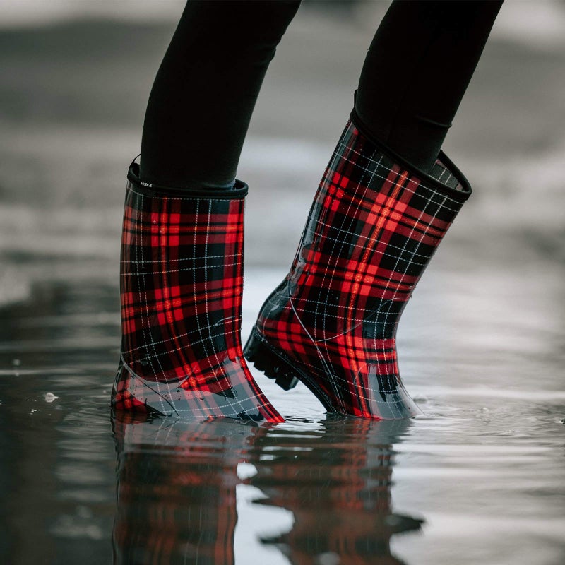 HISEA Women's Rain Boots Waterproof Rubber Rain Shoes for Ladies Mid Calf Garden Boots with Comfort Insole - Image 3
