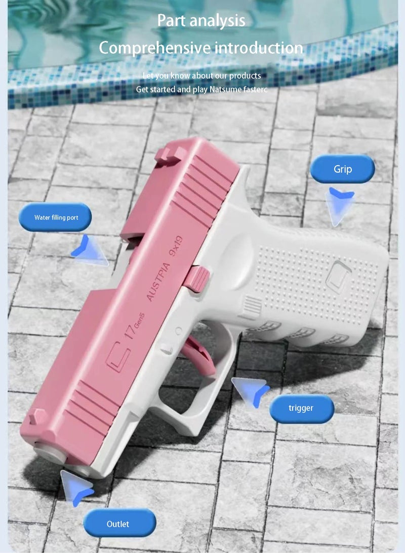 أوشن قوية الوردي غلوك دفع نوع قدرة كبيرة مدفع المياه لعبة في الهواء الطلق في الصيف - Image 1