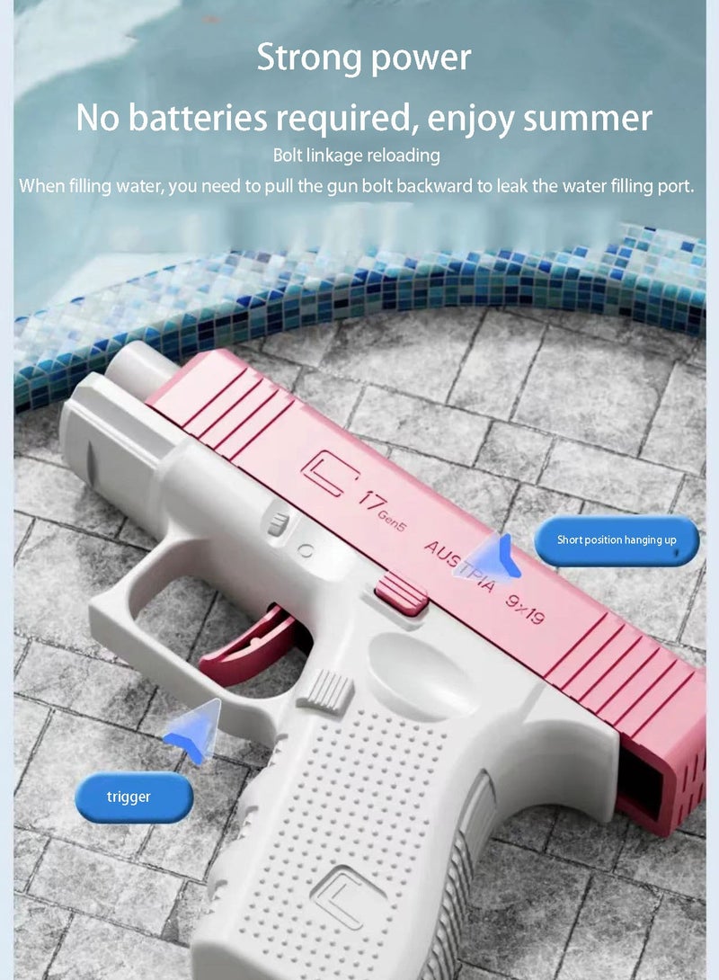 أوشن قوية الوردي غلوك دفع نوع قدرة كبيرة مدفع المياه لعبة في الهواء الطلق في الصيف - Image 4