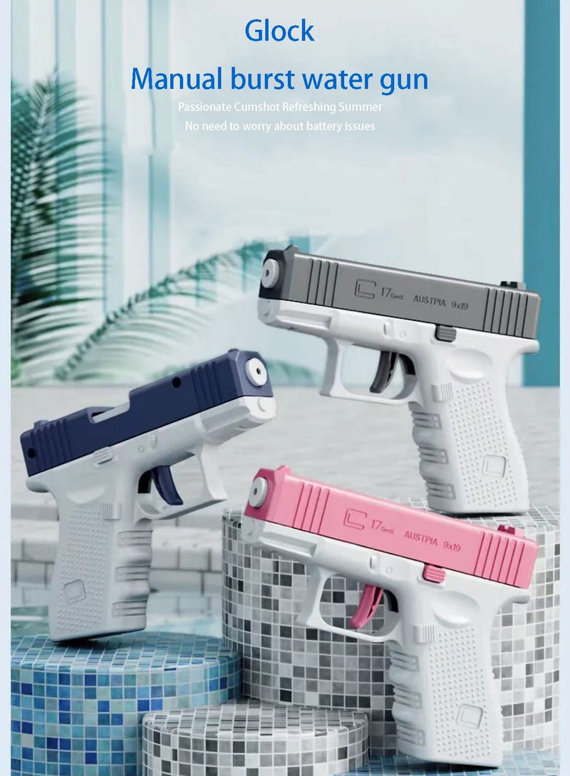 أوشن قوية الوردي غلوك دفع نوع قدرة كبيرة مدفع المياه لعبة في الهواء الطلق في الصيف - Image 2