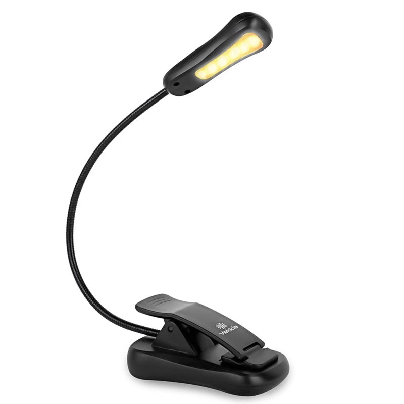 Vekkia 3000K Warm LED Rechargeable Book Light, Easy for Eyes, Clip on Reading Lights for Books in Bed, Car & Travel, Lightweight Slim 2.1 oz. Great for Readers - Image 1