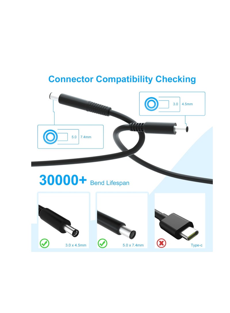 Terabyte شاحن لابتوب 65 واط لديل لاتيتيود 13 3301 3310 3390 14 3400 3410 3420 3490 15 3500 3510 3520 3590 فوسرو 13 5301 5390 14 5401 5402 5490 15 3558 3559 - محول مدرج من UL - Image 3