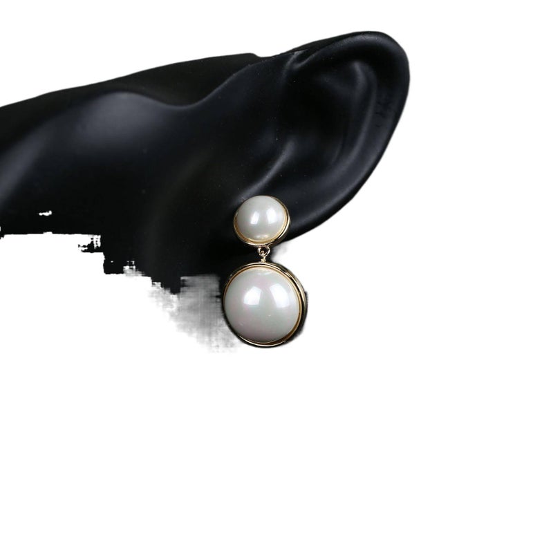DGG Gold Pearl Earrings in 925 Sterling Silver and Lightweight Huggie Profile for Daily Wear and Elegant Styling - Image 2