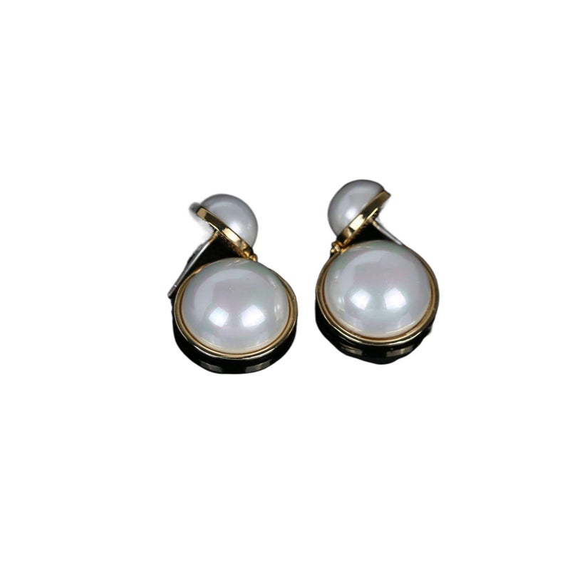 DGG Gold Pearl Earrings in 925 Sterling Silver and Lightweight Huggie Profile for Daily Wear and Elegant Styling - Image 3
