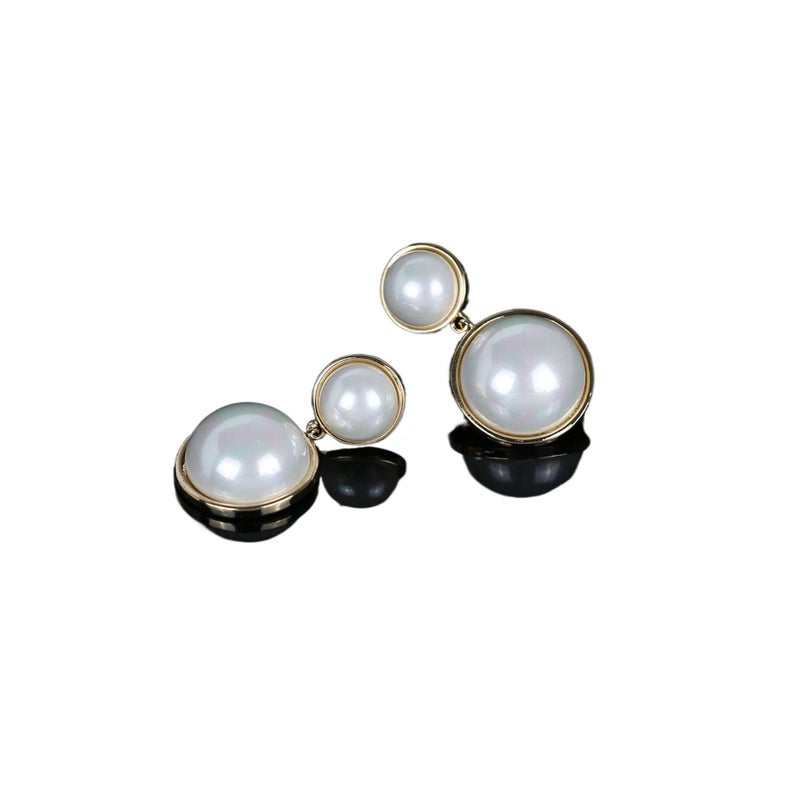 DGG Gold Pearl Earrings in 925 Sterling Silver and Lightweight Huggie Profile for Daily Wear and Elegant Styling - Image 4