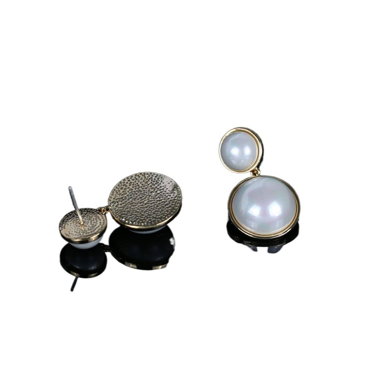 DGG Gold Pearl Earrings in 925 Sterling Silver and Lightweight Huggie Profile for Daily Wear and Elegant Styling - Image 5
