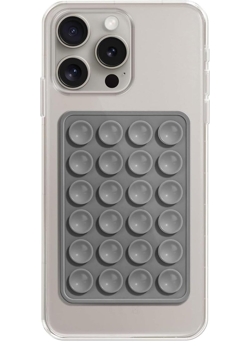 Suction Phone Case Mount, Sillicon Adhesive Phone Accessory Hands-Free Fidget Toy Mirror Shower Phone Holder, Tiktok Videos and Selfies - Image 1