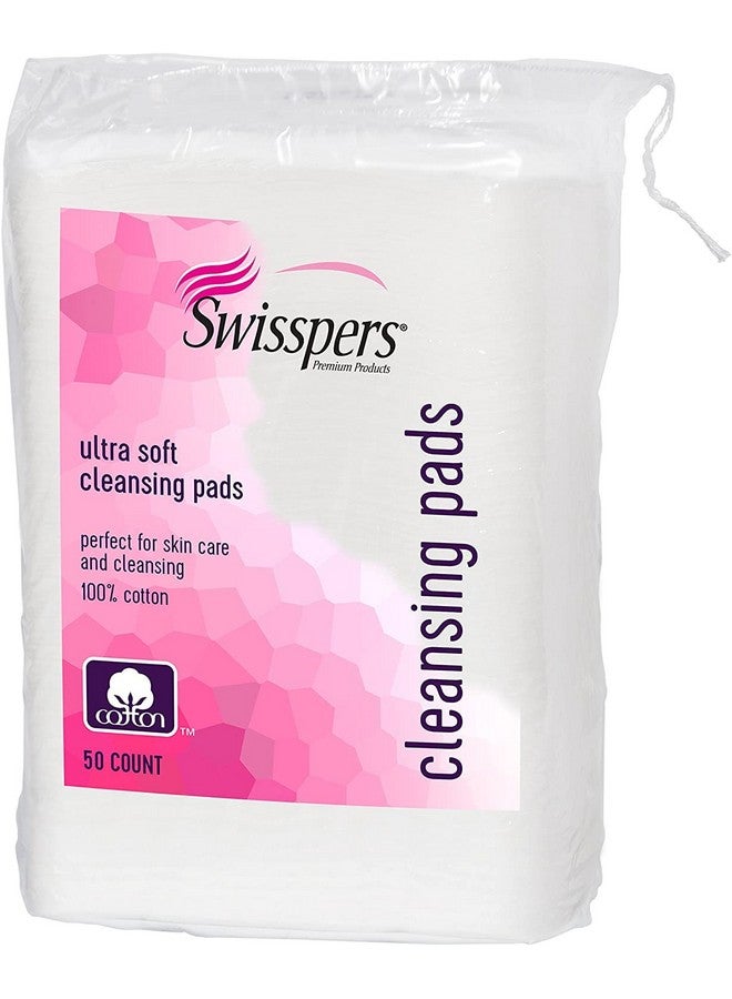 Swisspers Premium Ultra Soft Facial Cleansing Cotton Pads 50 ea (Pack of 4) - Image 1