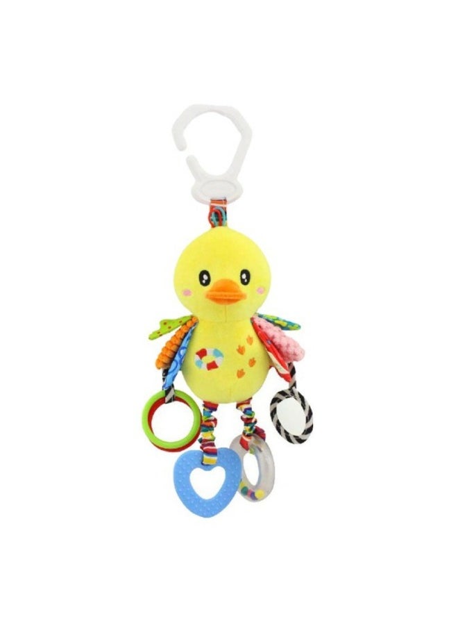 Generic - Happy Monkey Baby Animal Rattle Bed Hanging Newborn Baby With Teeth Rubber Bb Ring Paper Car Hanging-Color:H026D Multi-eared Rabbit - Image 1
