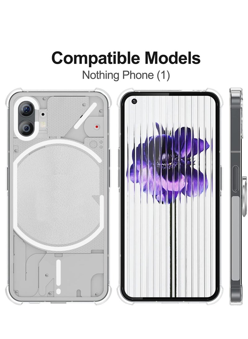 ELTRAZONE Nothing Phone 1 Case with 2 Pack Tempered Glass Screen Protector, Crystal Clear TPU Silicone Case with Airbag Corners, Drop Protection Cover For Nothing Phone 1 - Image 4