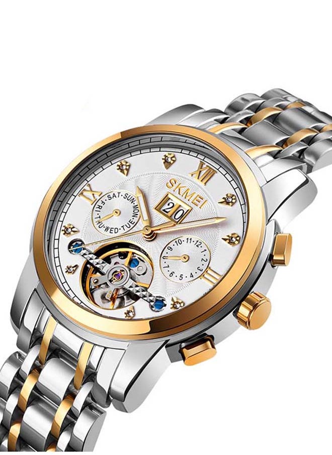 SKMEI Men's M029 Big Dial Auto Mechanical Stainless Steel Tourbillon Luxury Designer Watch  - Image 5