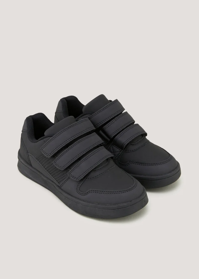 ماتلان Boys Black Triple Strap School Shoes