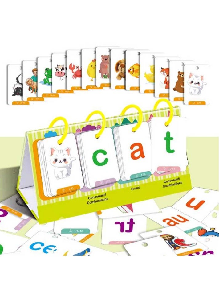 Capstro Kids Word Spelling Desk Cards Learning Set – Early English Sight Words, Letter Building & Vocabulary Practice Flash Cards | Phonics, Reading & Spelling Educational Toy | Screen-Free Learning for Kids - Image 2