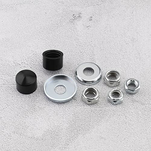 Create idea 2 Sets Universal Skateboard/Skate Truck Rebuild Kit Includes Top/Bottom Bushing Washers Pivot Cups Kingpin Nuts Axle Nuts Speed Rings - Image 5